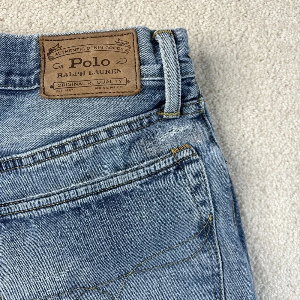 Polo Ralph Lauren‎ Jeans Vintage Classic Fit Distressed Men's 34x30 Button Fly